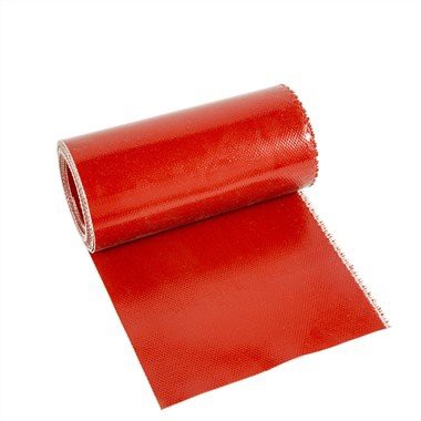 Tela de vidrio recubierta de silicona roja